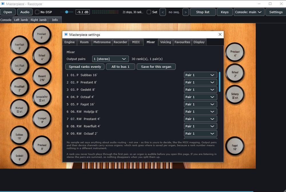 Mixer: routing ranks to output pairs